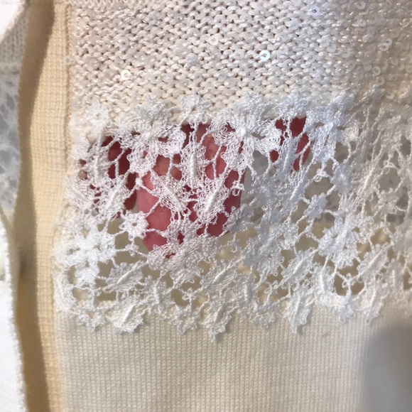 Oscar de la Renta wool silk blend sequins cardigan - Picture 7 of 13